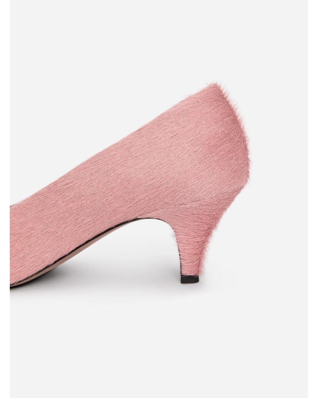 ARKET Gray Pony-Hair Effect Leather Pumps