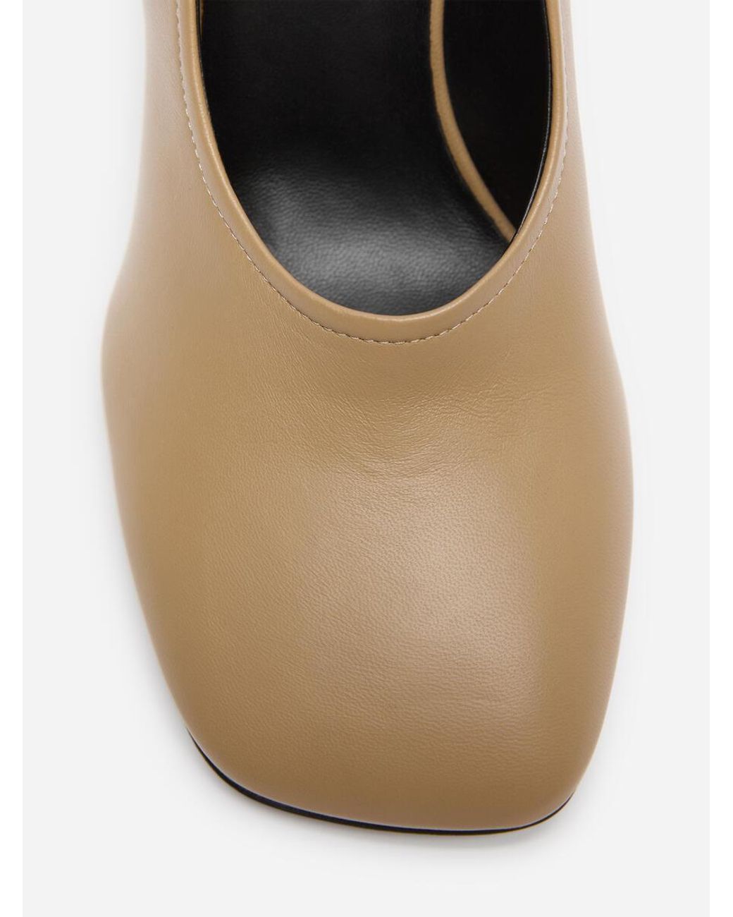 ARKET Black Square-Toe Leather Pumps