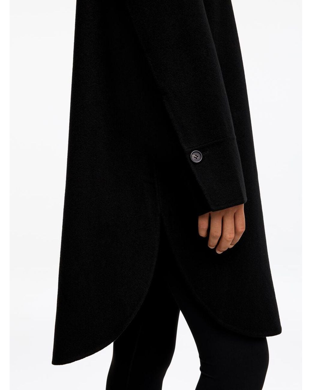ARKET Black Doublé Wool-Blend Overshirt