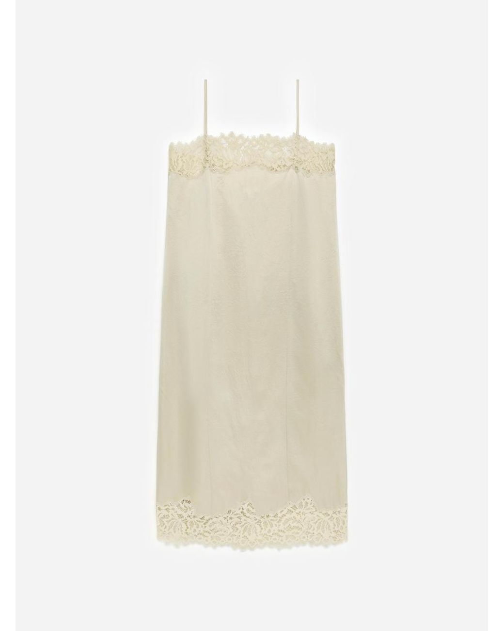 ARKET White Lace-Detail Strap Dress