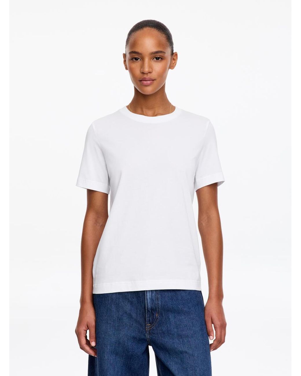 ARKET White Signature Short-Sleeve T-Shirt