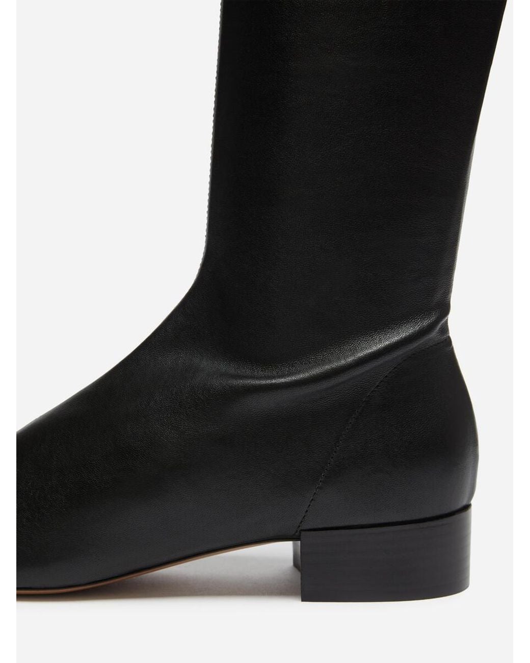 ARKET Black Stretch Leather Boots