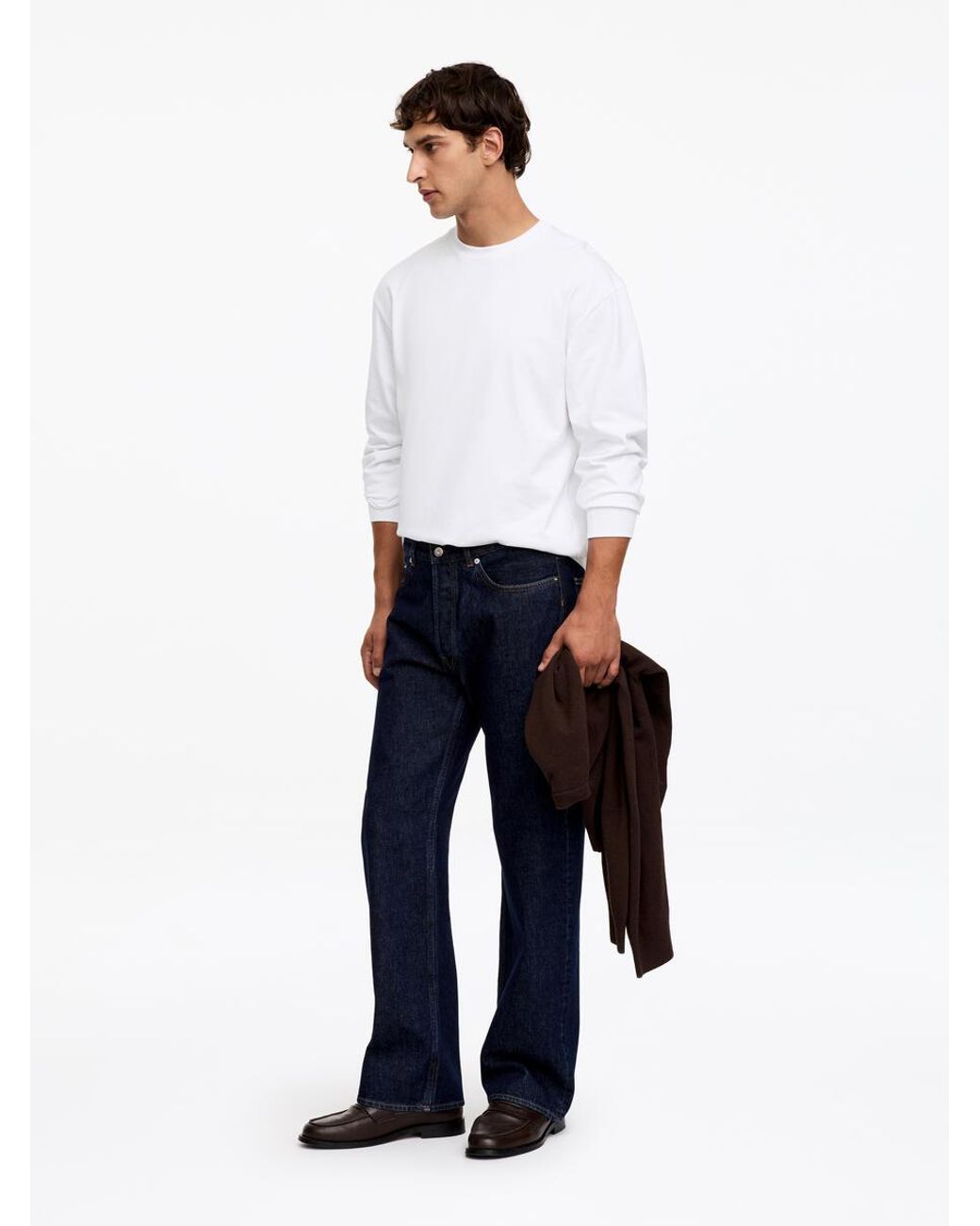 ARKET White Long-Sleeve T-Shirt for men