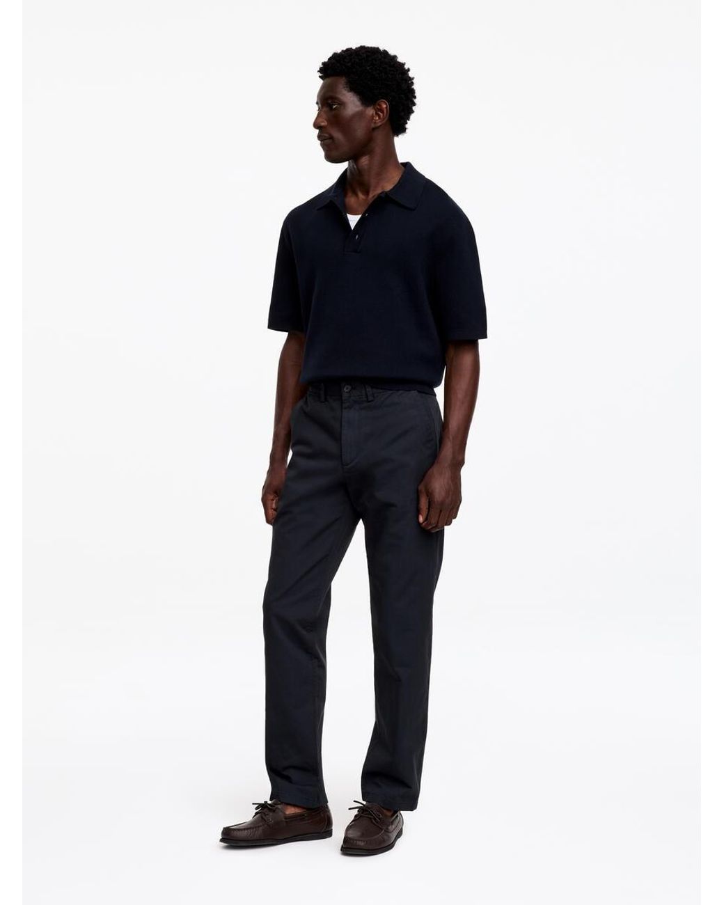 ARKET Blue Straight Cotton Chinos for men