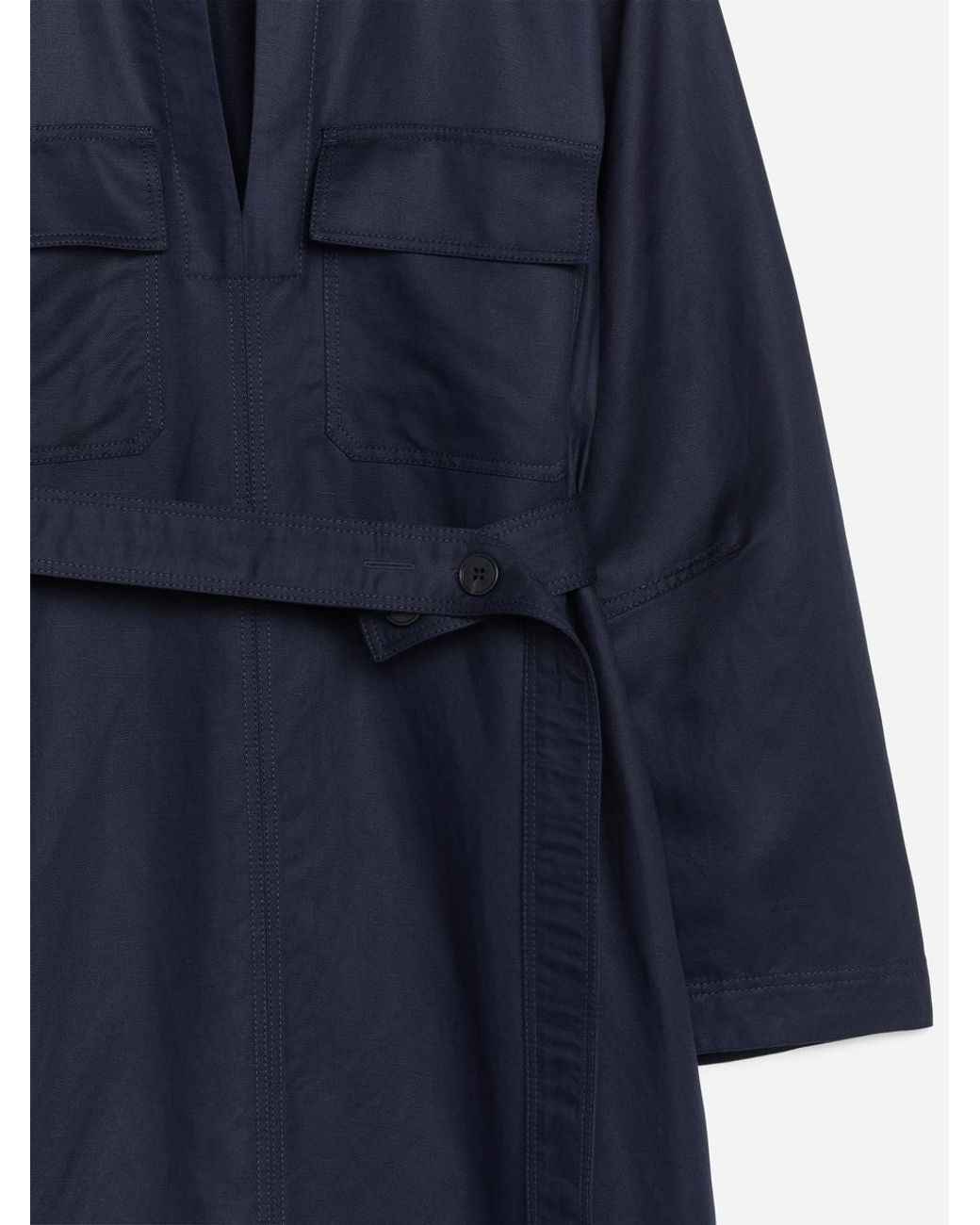 ARKET Blue Linen-Lyocell Dress
