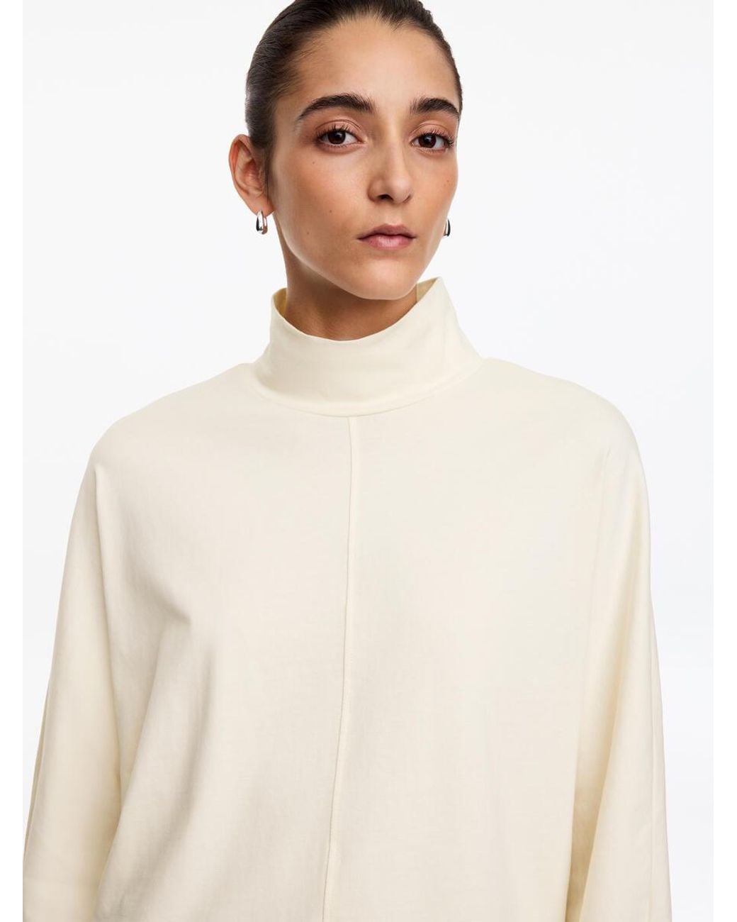 ARKET White Batwing Turtleneck Top