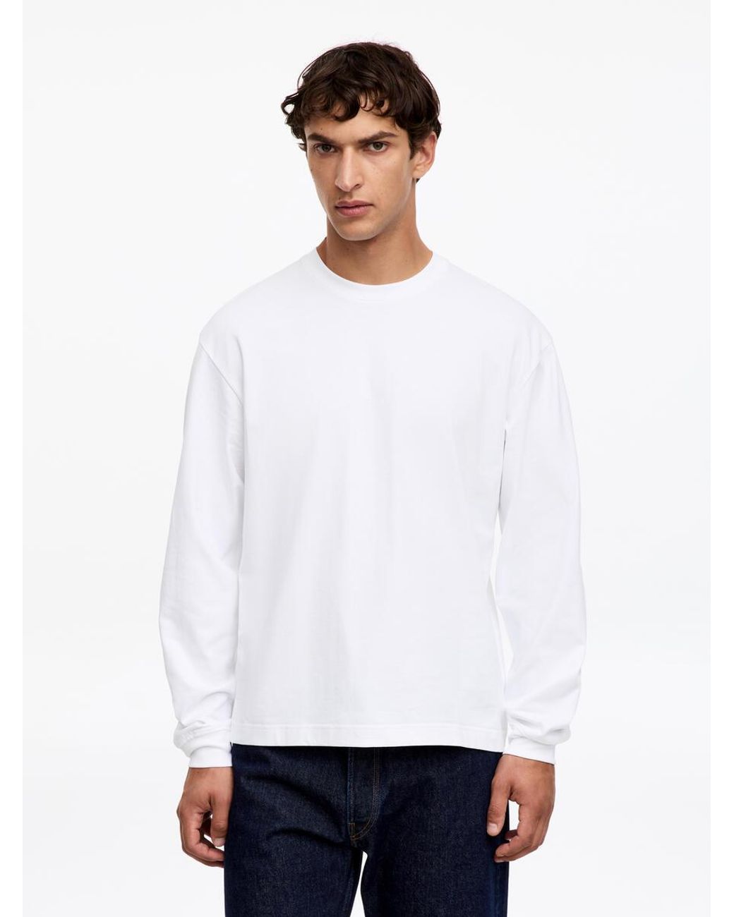 ARKET White Long-Sleeve T-Shirt for men
