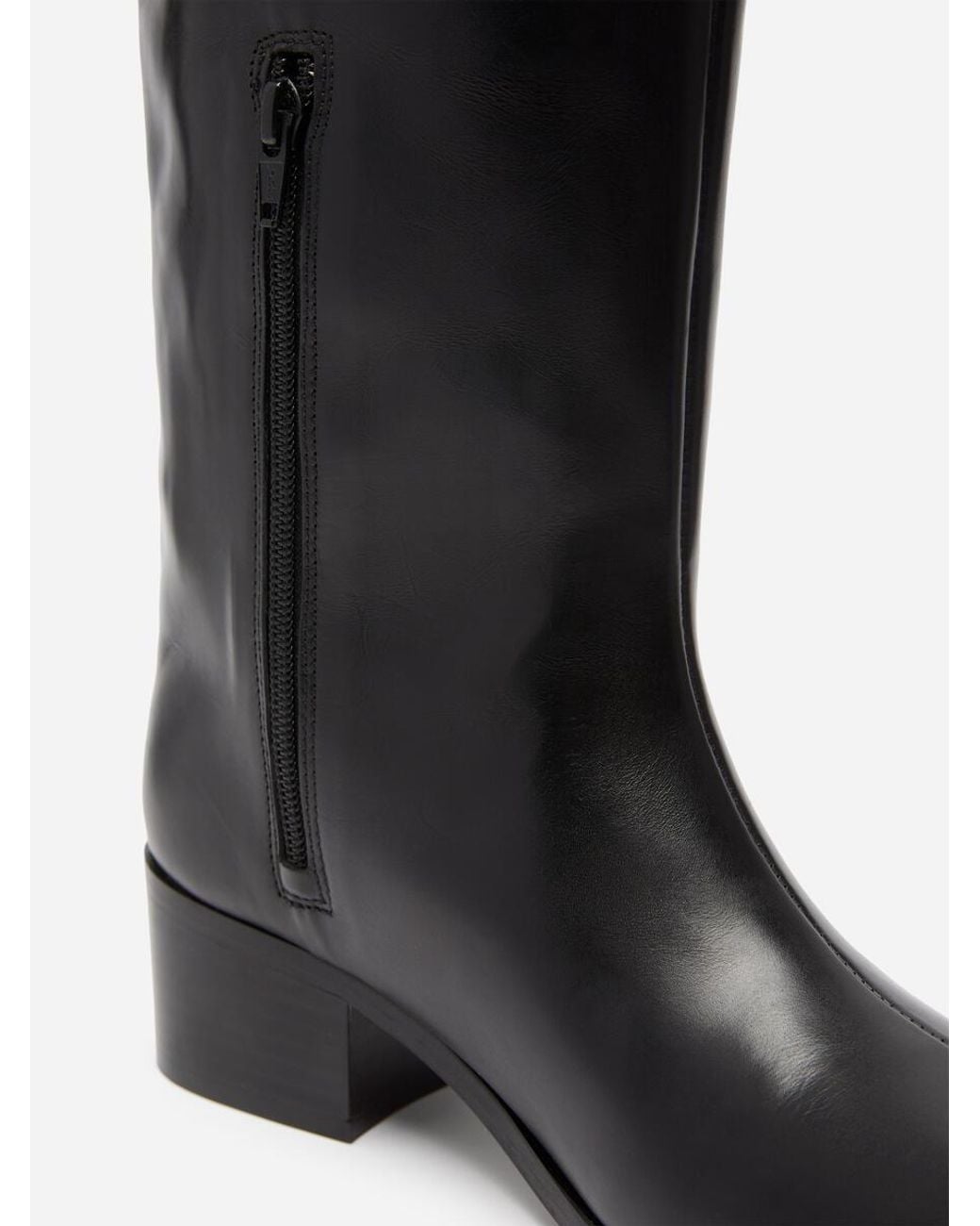 ARKET Black Knee-High Leather Boots