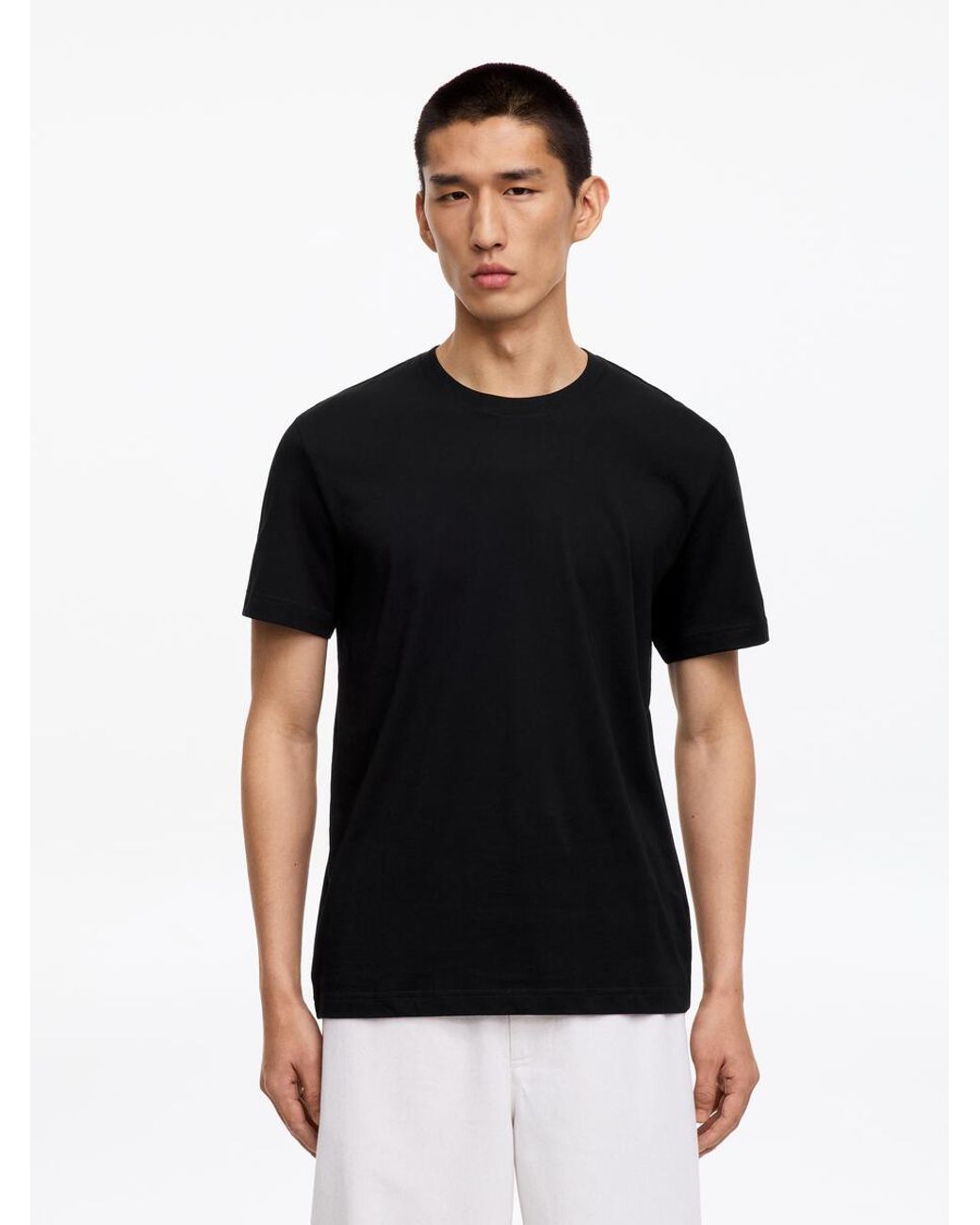 ARKET Black 170 Gsm Regular T-Shirt for men
