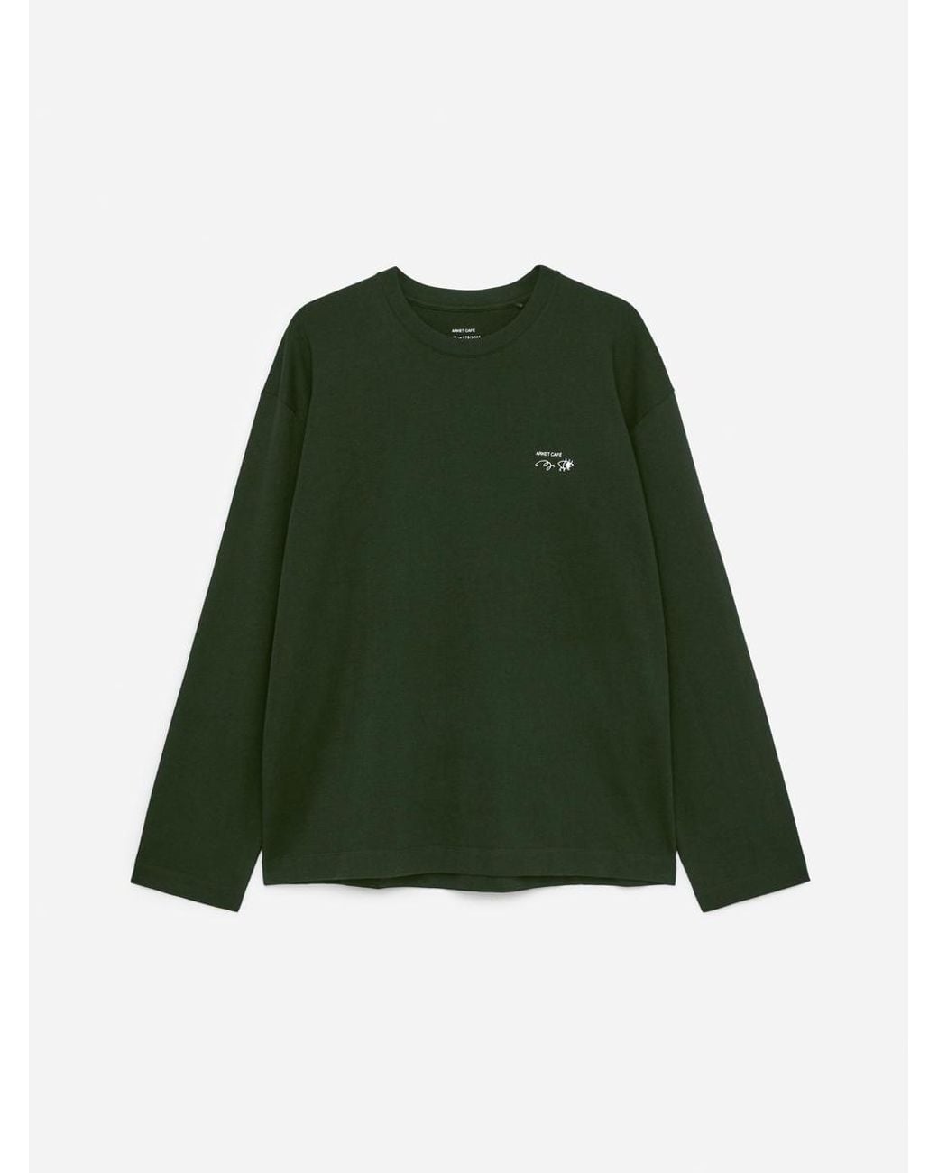 ARKET Green Café Long Sleeve T-Shirt for men