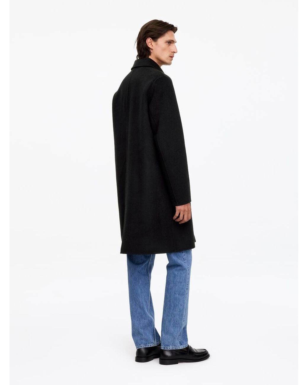 ARKET Blue Double-Face Wool Coat for men