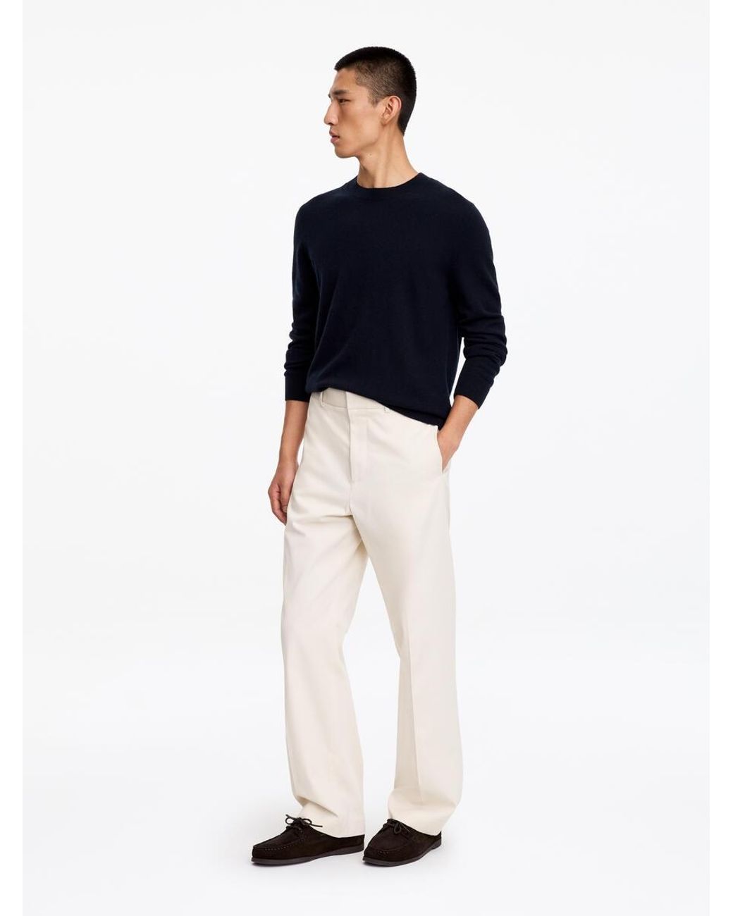 ARKET Blue Pure Cashmere Crew-Neck Jumper for men