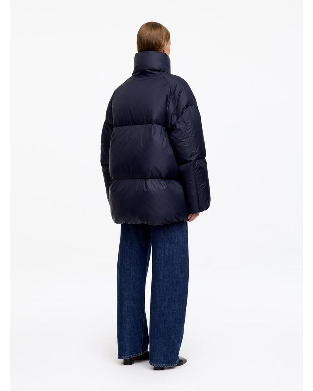 ARKET Blue Upcycled Down Puffer Jacket