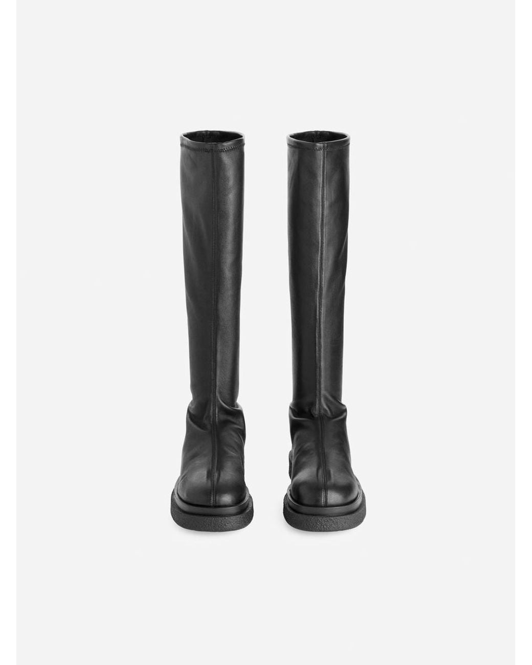 ARKET White Markante Boots Aus Leder