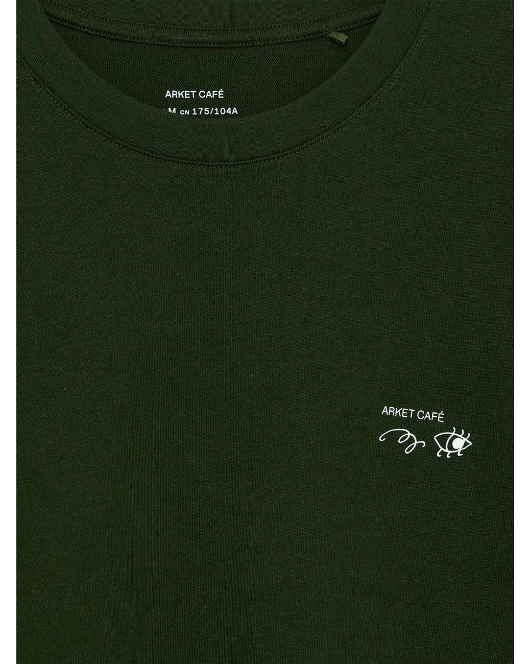 ARKET Green Café Long Sleeve T-Shirt for men