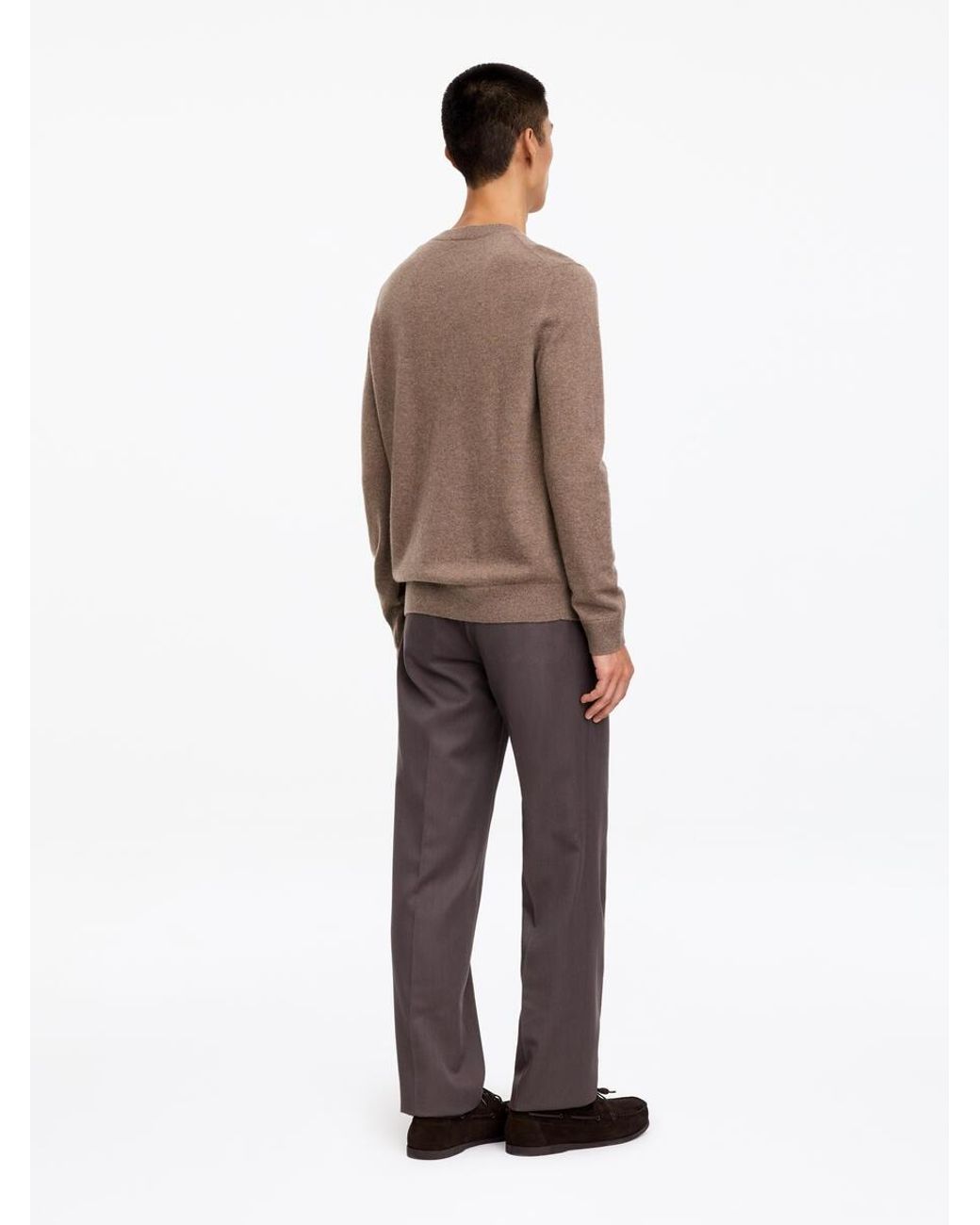 ARKET Brown Pure Cashmere Crew-Neck Jumper for men