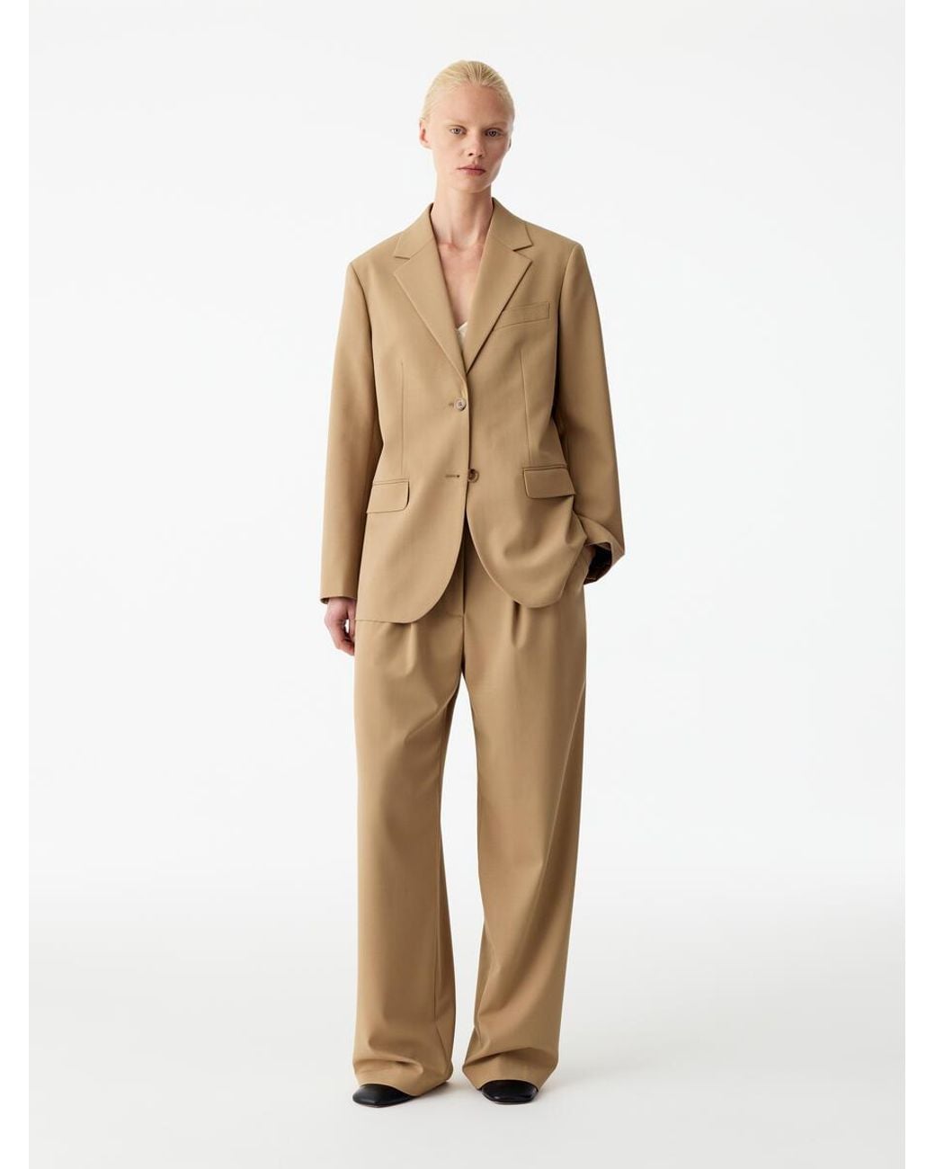 ARKET Natural Wool-Blend Oversized Blazer