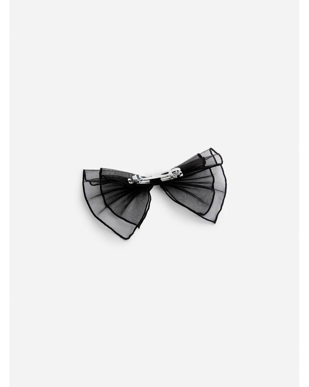 ARKET Black Tulle Bow Hair Clip