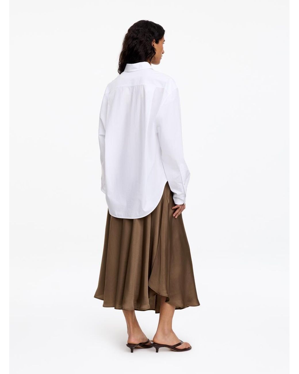 ARKET White Wide Drawstring Skirt