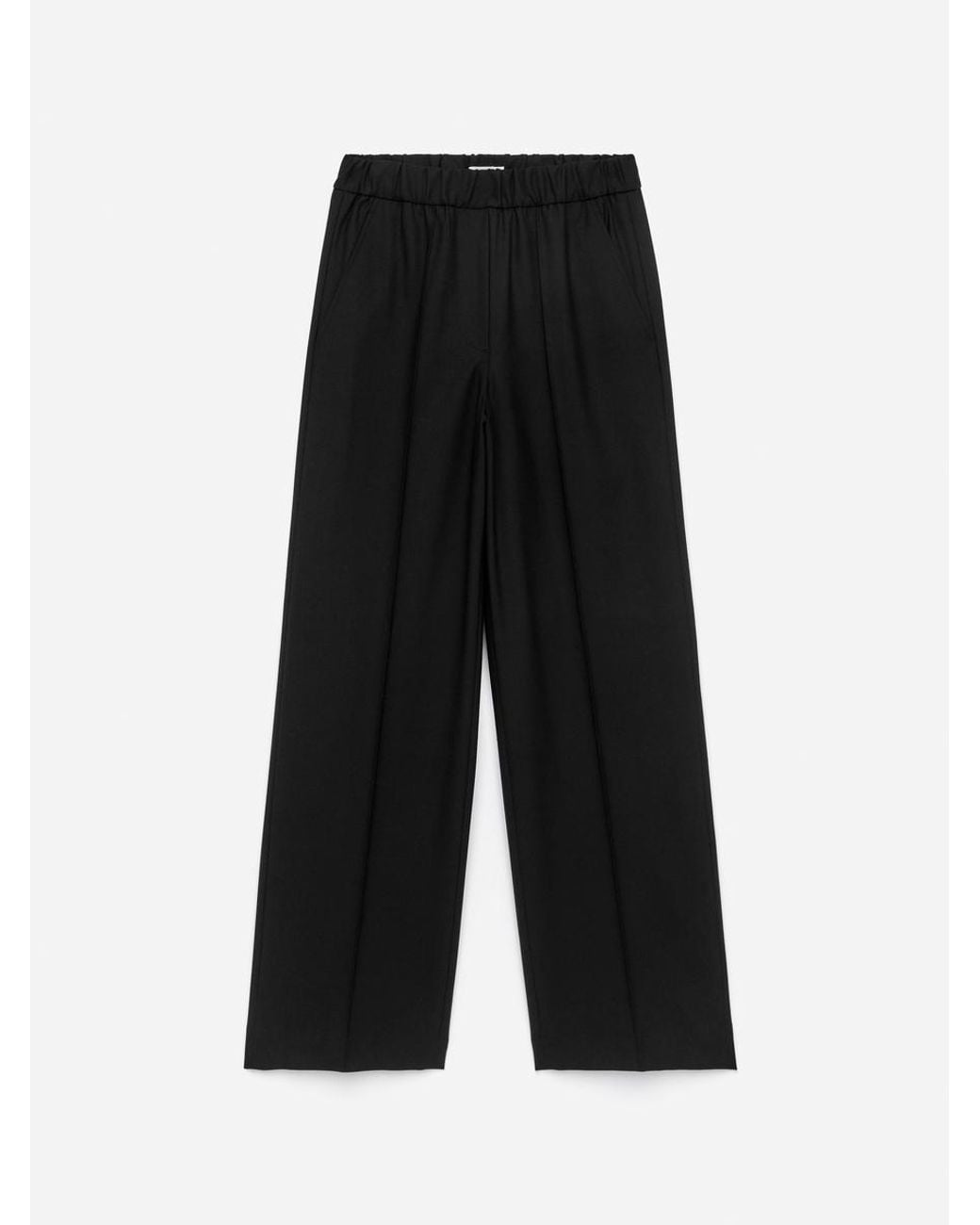 ARKET Black Elastic Waist Tailored Trousers