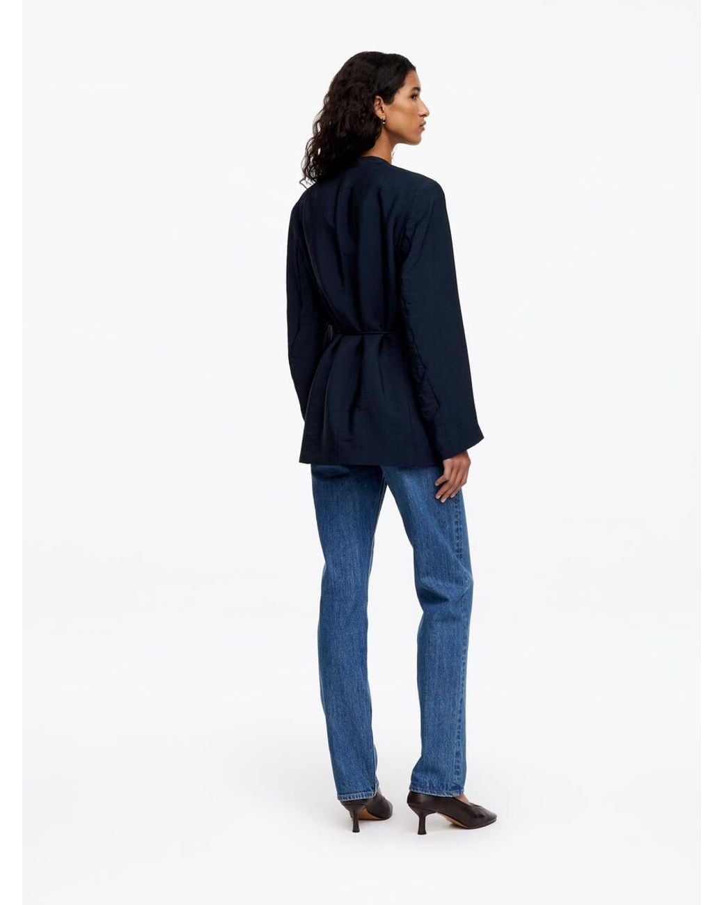 ARKET Blue Wrap Blazer