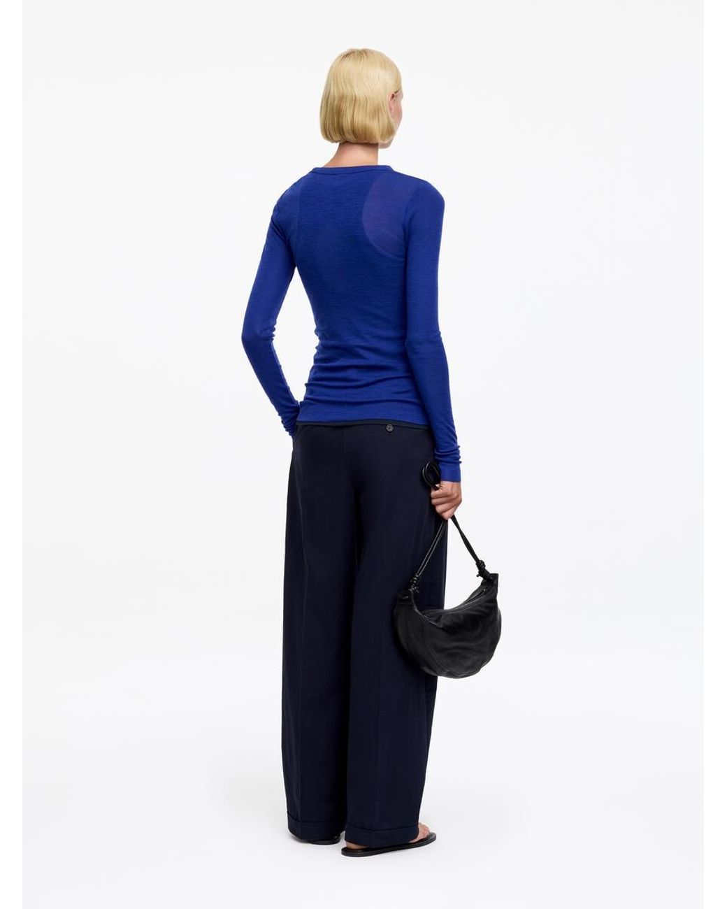 ARKET Blue Long-Sleeved Merino Top