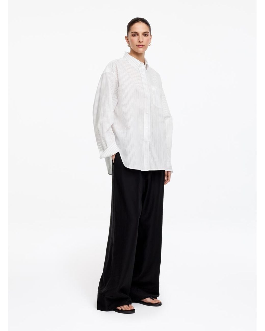 ARKET White Cotton-Silk Shirt