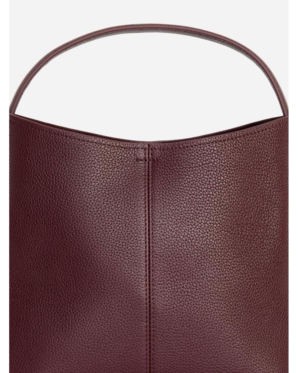ARKET Brown Small Leather Bucket Bag