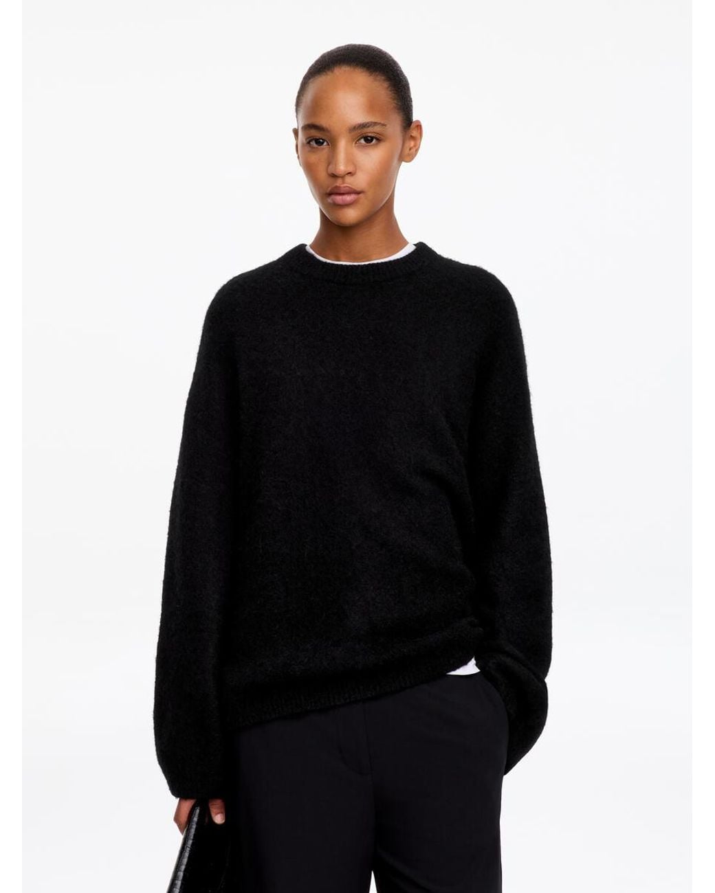 ARKET Black Alpaca-Wool Blend Jumper