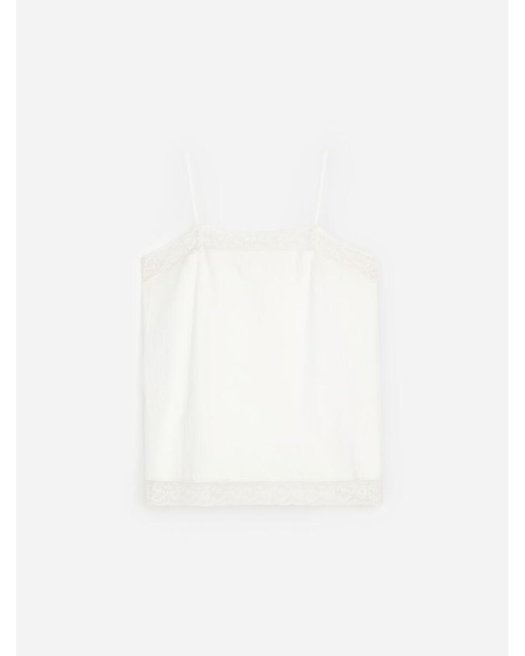 ARKET White Lace-Trim Cotton Strap Top