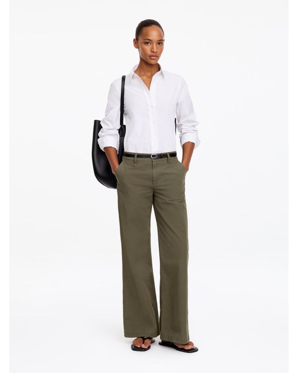 ARKET White Cotton Chino Trousers