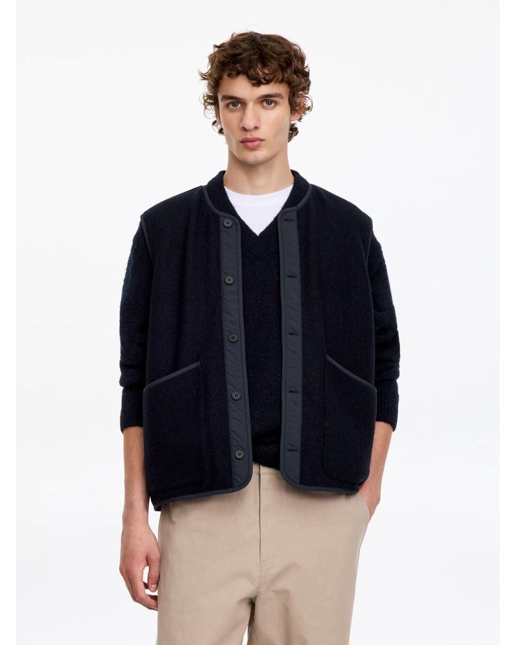 ARKET Black 2-In-1 Wool Vest for men