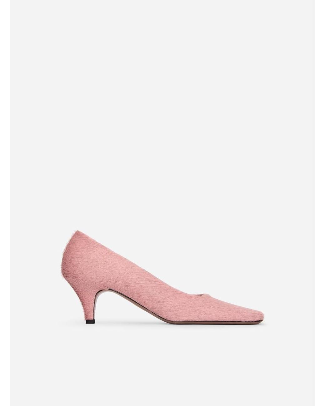 ARKET Gray Pony-Hair Effect Leather Pumps