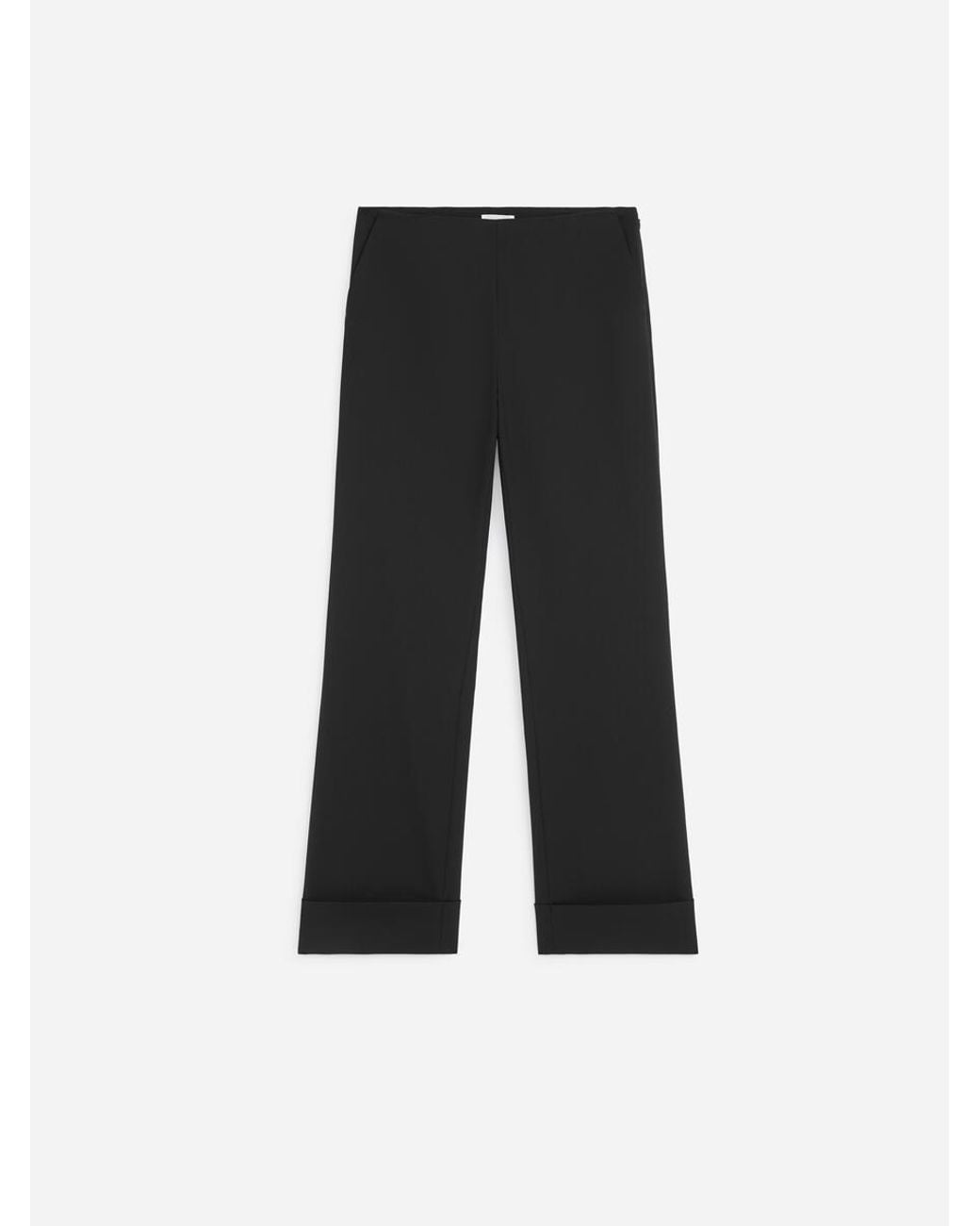 ARKET Black Wool-Blend Fold-Up Trousers