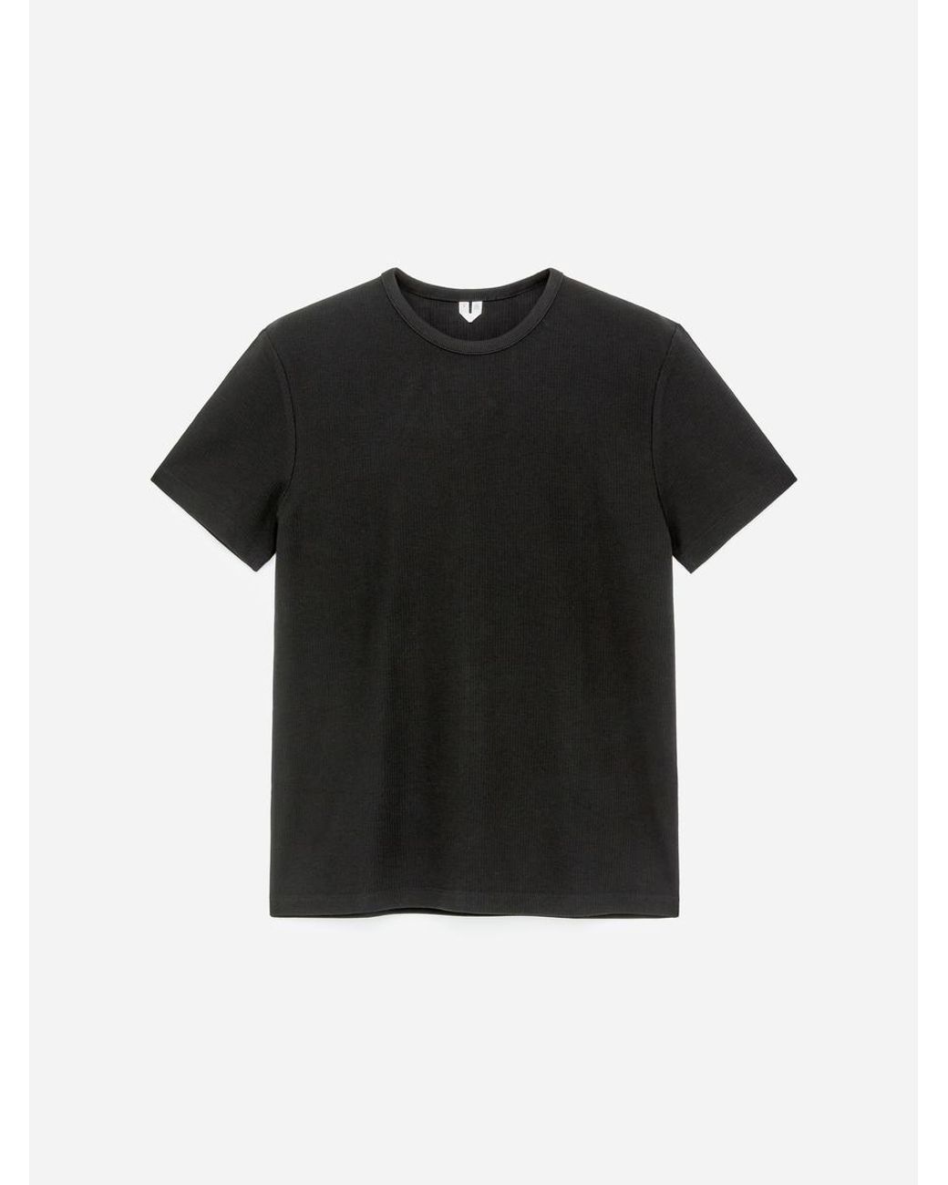ARKET Black Fitted Cotton T-Shirt for men