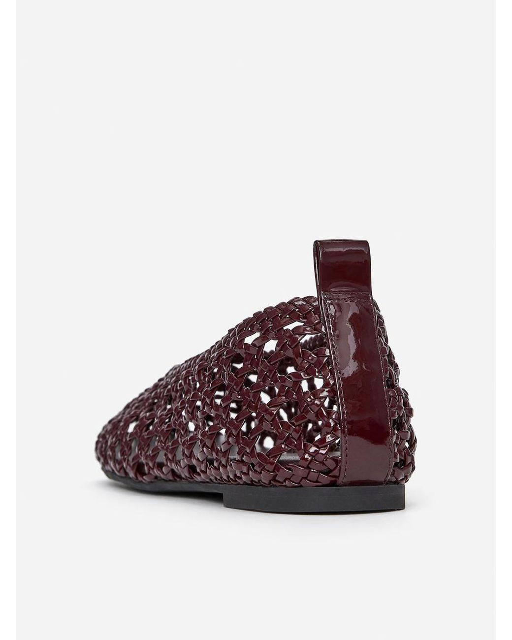 ARKET Brown Woven Leather Flats