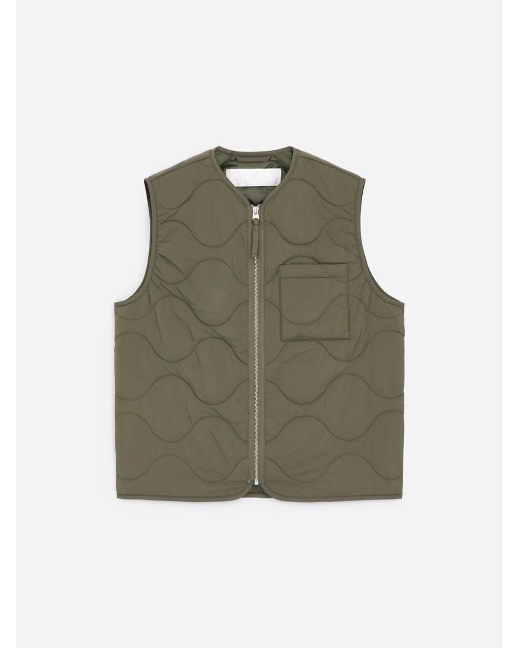 ARKET Green Quilted Liner Vest for men