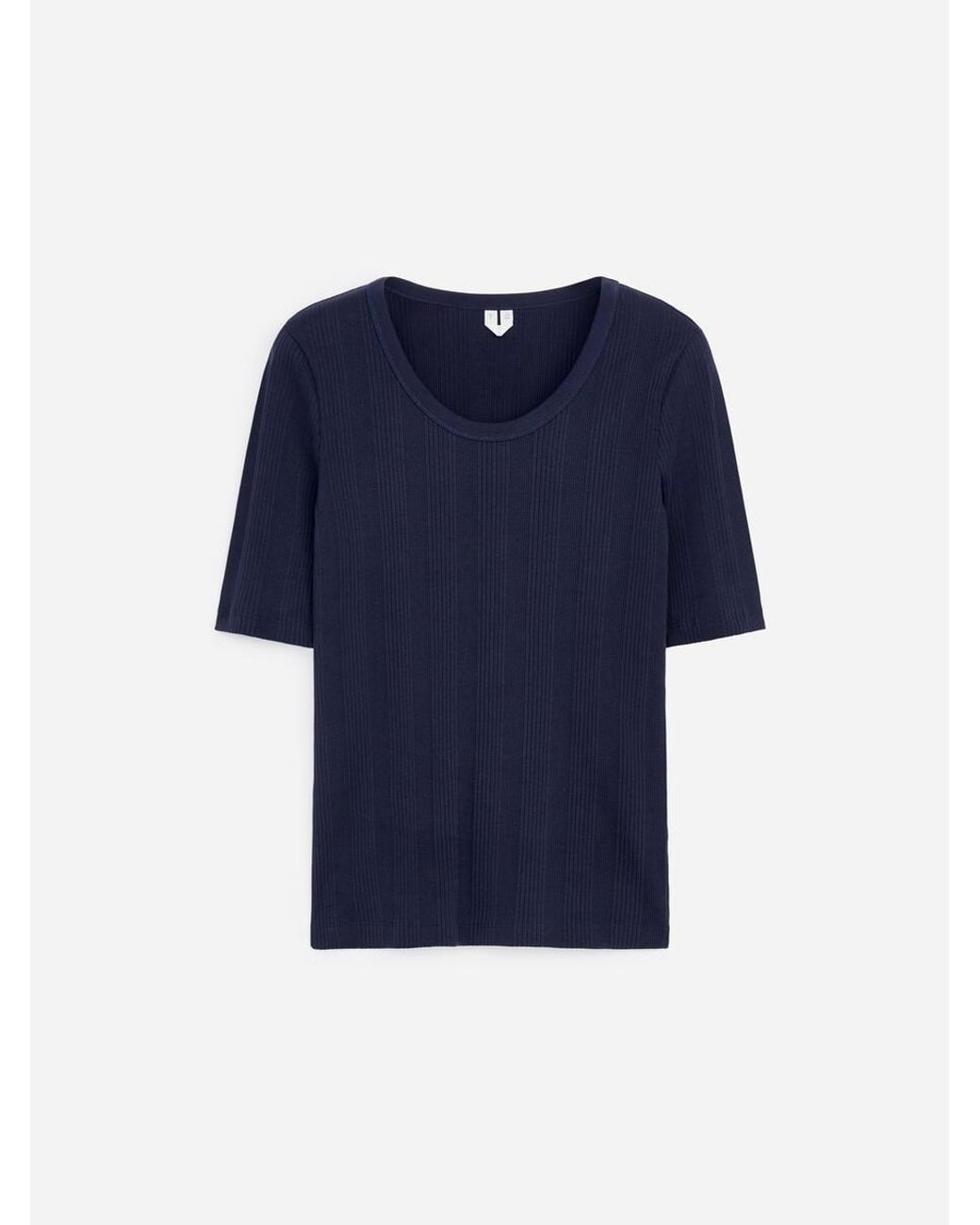 ARKET Blue Rib T-Shirt