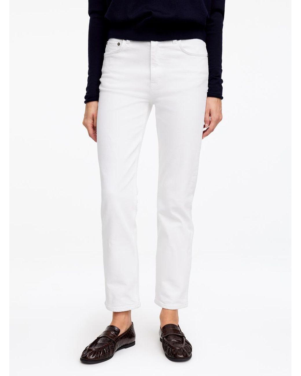 ARKET Blue Jade Cropped Slim Jeans