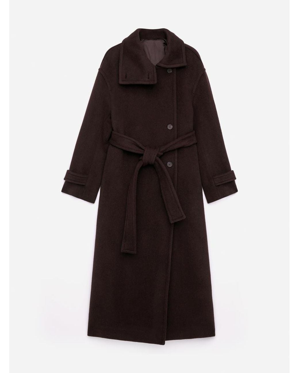 ARKET Black Oversized Wool-Blend Coat