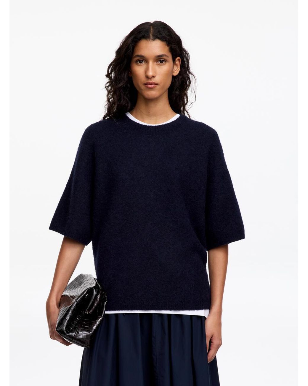 ARKET Blue Alpaca-Wool Blend Jumper