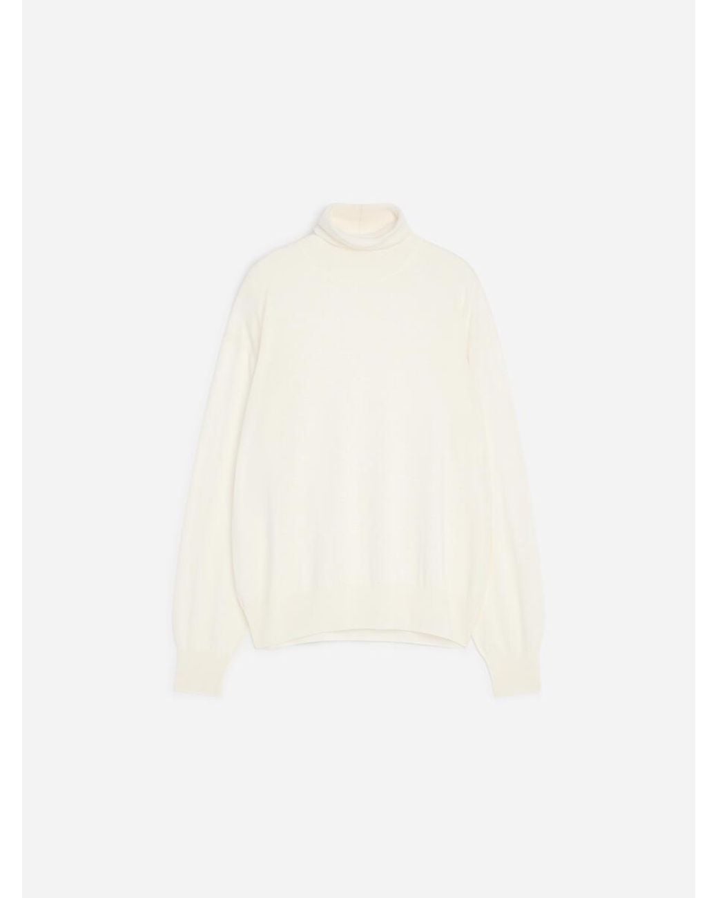 ARKET Natural Wool-Lyocell Roll-Neck Jumper