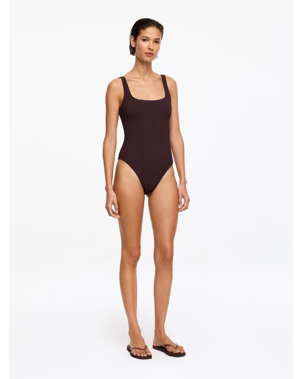 ARKET White Structured Swimsuit