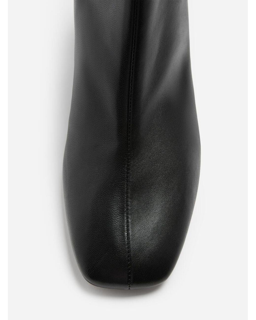 ARKET Black Leather Sock Ankle Boots