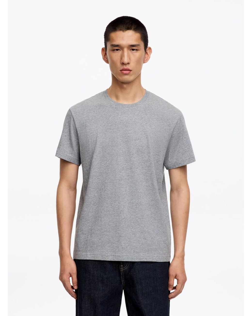 ARKET Gray 170 Gsm Regular T-Shirt for men
