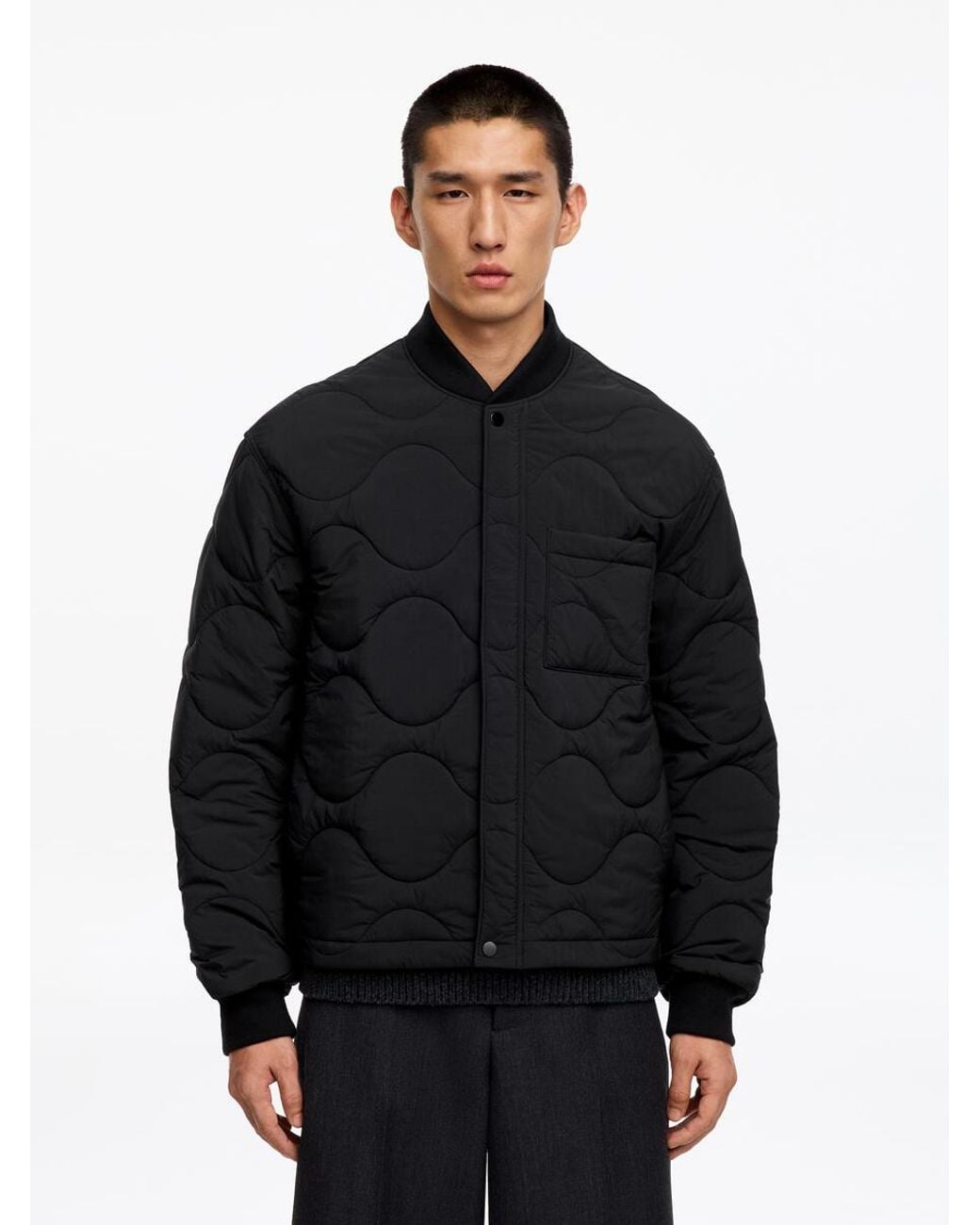 ARKET Black Quilted Liner Jacket for men
