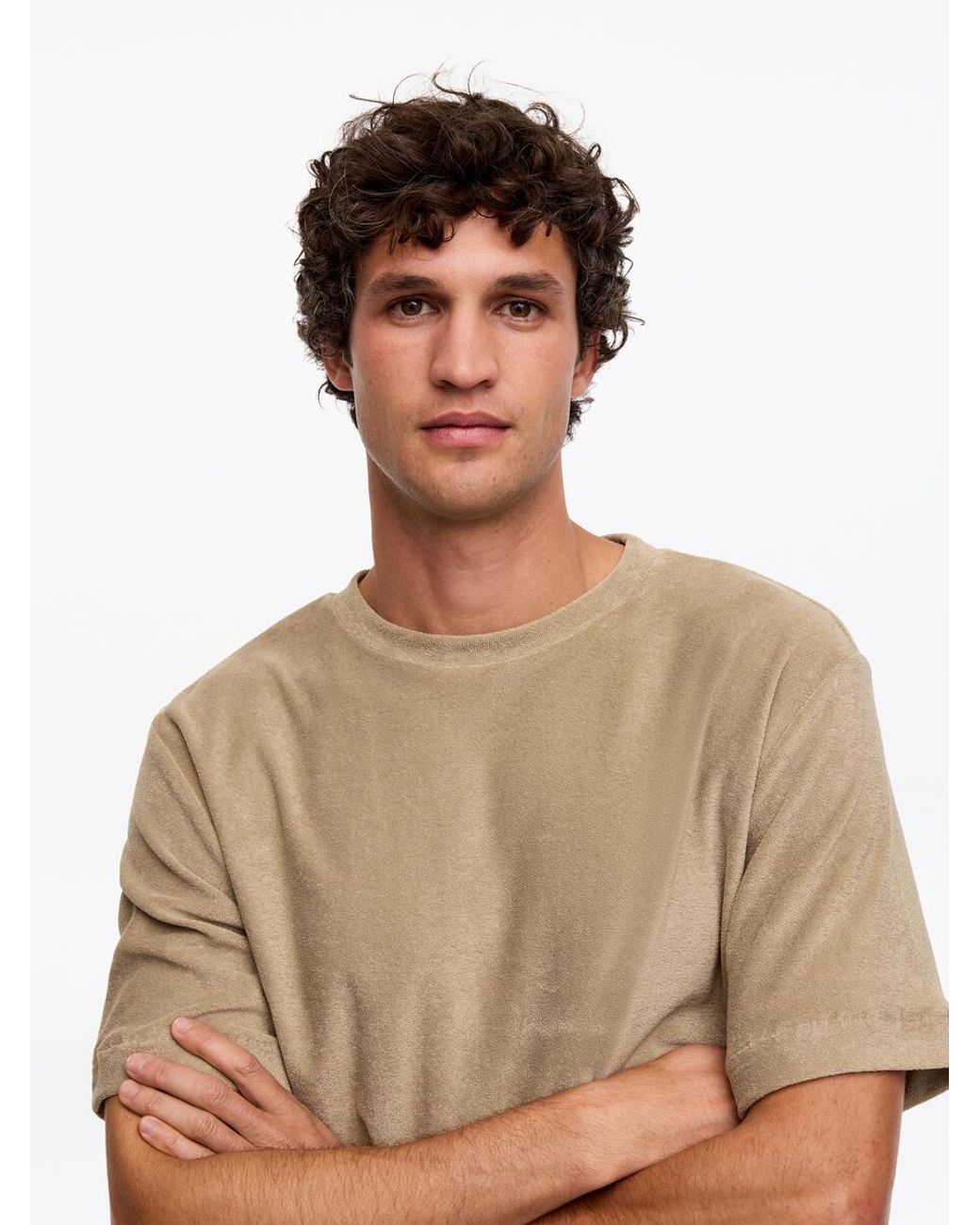 ARKET Natural Cotton Towelling T-Shirt for men