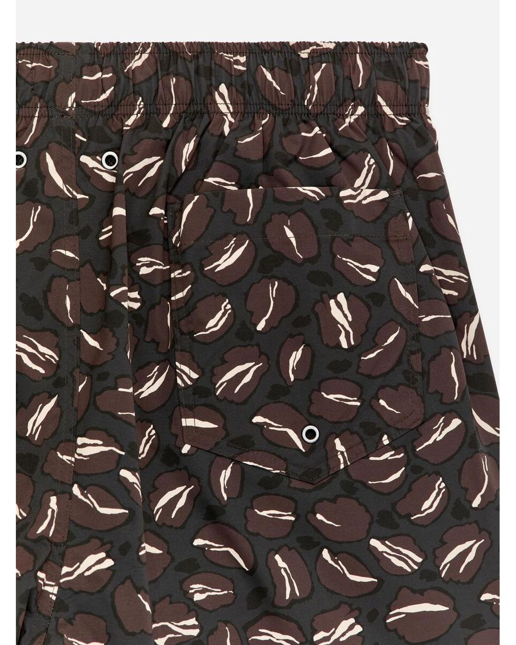 ARKET Black Allover-Printed Swim Shorts for men