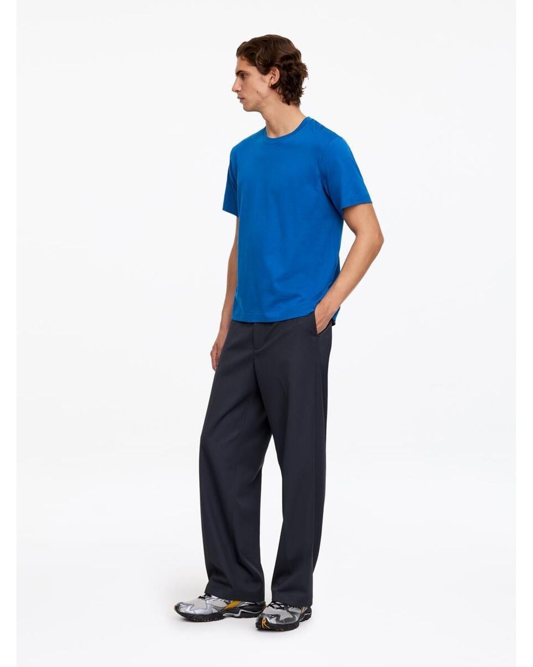 ARKET Blue 220 Gsm Relaxed T-Shirt for men