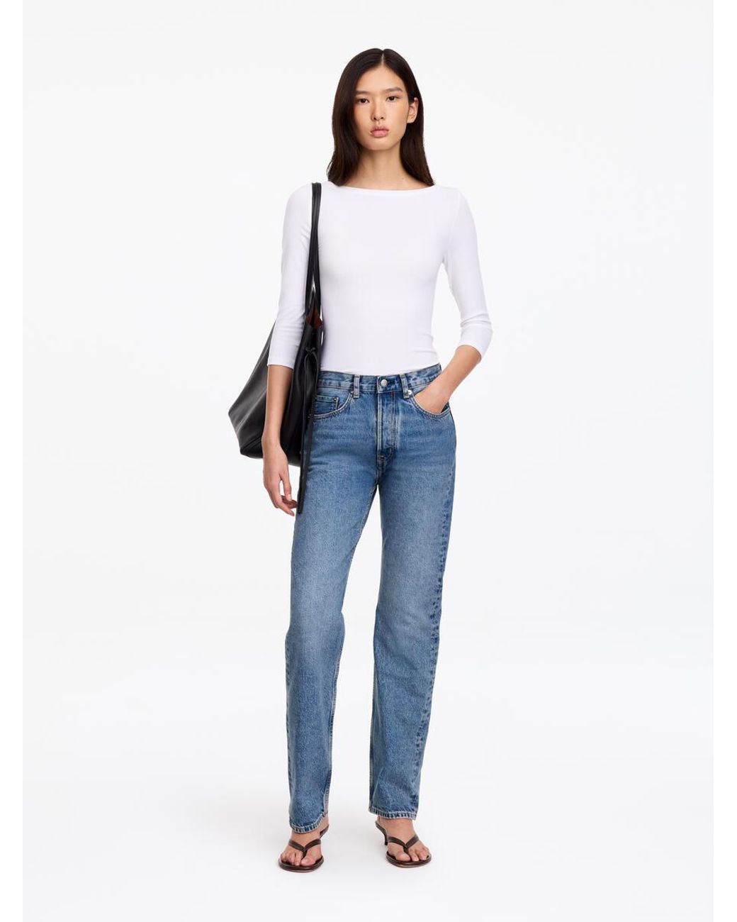 ARKET Blue Snow Straight Jeans